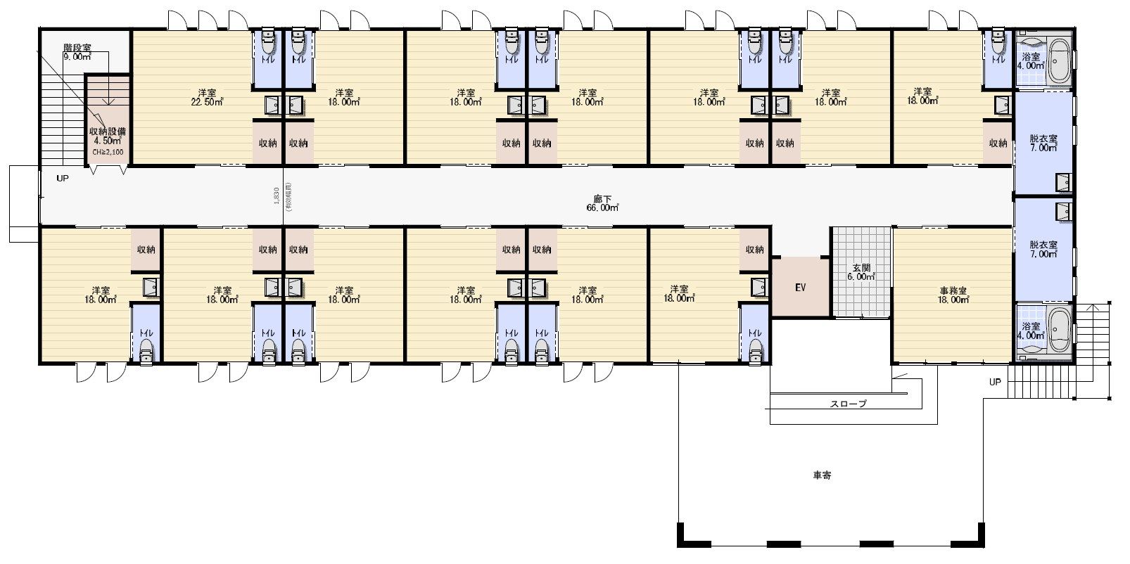 施設1F間取り図