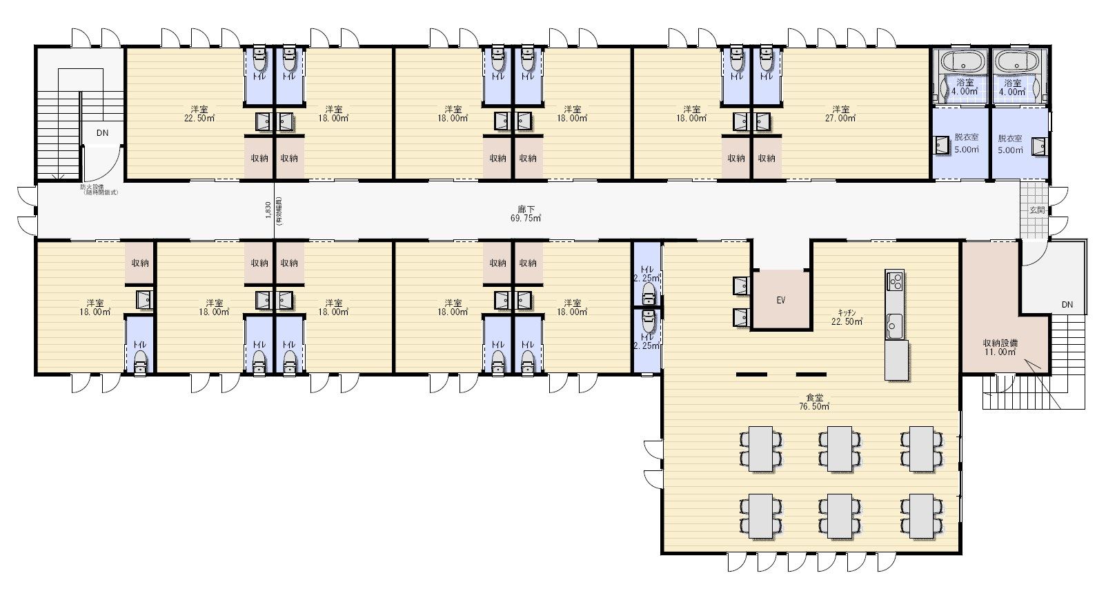 施設2F間取り図